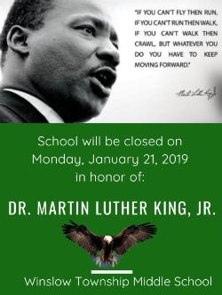 Dr. Martin Luther King, Jr. Day - School Closed